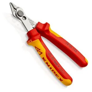 Knipex Seitenschneider Electronic Super Knips - VDE-isoliert - Präzisionszange für Elektronik und Feinmechanik, VDE-geprüft bis 1.000 V, mit extrem scharfen Schneiden für ultrapräzise Schnitte.