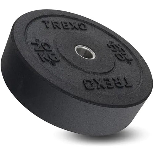 XTREXO Olympic Bumper 20 KG Hantelscheibe Gummiertes Material für Langhantel 50 mm Durchmesser Langlebige FitnessScheibe Krafttraining Crossfit