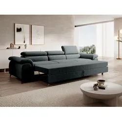 NEXT COLLECTION Sofa Plaza 3, Dunkelgrau mit Schlaffunktion