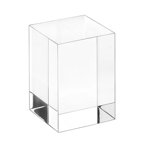 Acrylblock 40x40x60mm transparent, rundum glänzend polierte Seitenkanten