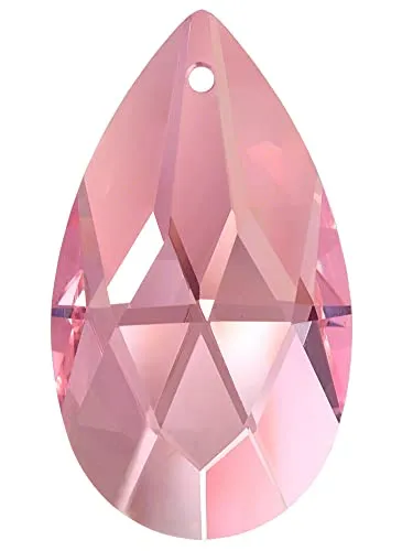 Kristall Salzburger Mandel 38mm Rosalin ~ Rose, Pink K9 ~ Feng Shui Suncatcher