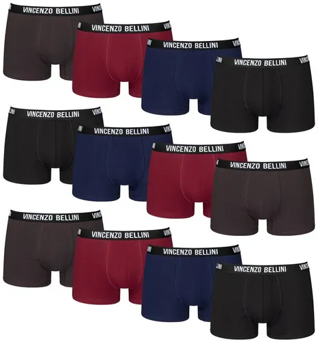 Vincenzo Bellini Herren Boxershorts Premium - Atmungsaktive Unterwäsche für maximalen Komfort - Herren-Boxershorts aus 95% Baumwolle und 5% Elasthan für perfekten Sitz und Feuchtigkeitsaufnahme; ideal für den ganzen Tag und erhältlich im praktischen 8er & 12er Pack.