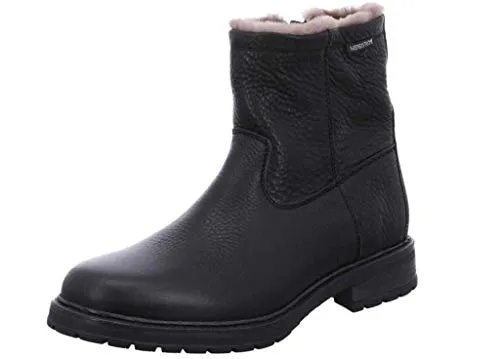 Mephisto adult Leonardo Wanderschuh schwarz Gr. 46 - Hochwertige Wanderschuhe aus vollnarbigem Leder mit warmem Lammfellfutter und rutschfester Kautschuksohle – ideal für komfortables Wandern bei jedem Wetter.