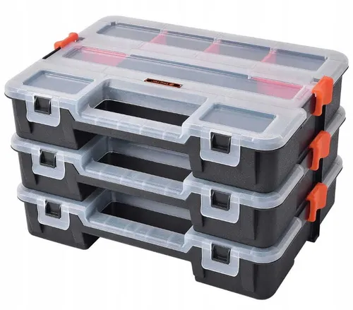 Werkstatt-Organizer mit Tragegriff, kombiniert, 3-teilig, 31,5x22,5 cm