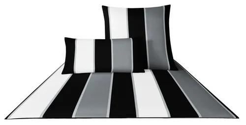 JOOP! Satin-Bettwäsche 4055 100 Lines in schwarz von JOOP!