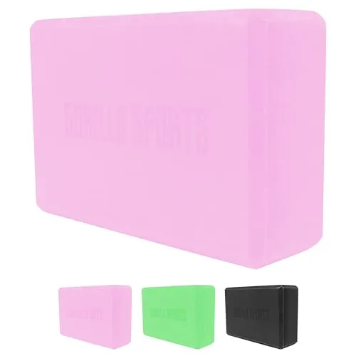 GORILLA SPORTS® Yoga Block - 23,5 x 15 x 8 cm, Rutschfest, EVA Schaumstoff, für Yoga und Pilates, bis 150 kg Belastbar, Farbwahl - Yogablock, Yogaklotz