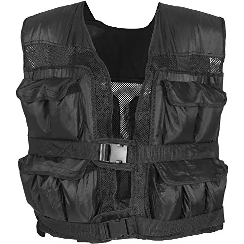 GORILLA SPORTS® Gewichtsweste - Verstellbar, 10/20/30 kg, inkl. Tragetasche, Schwarz - Die verstellbare Gewichtsweste von GORILLA SPORTS® bietet vielseitige Trainingsmöglichkeiten. Ideal für Krafttraining und Ausdauer, in Universalgröße für alle geeignet. Pflegeleicht und langlebig für den regelmäßigen Einsatz.