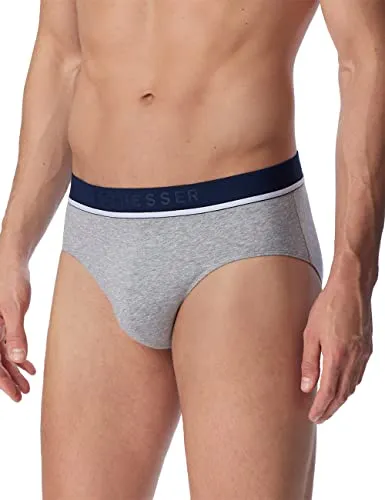 Schiesser Herren 3 PACK Slips Bio Baumwolle Multipack - Herren-Slips aus 95% Organic Cotton, bequem und formstabil mit sportlichem Logo-Webgummibund und ohne störende Nähte für optimalen Tragekomfort.