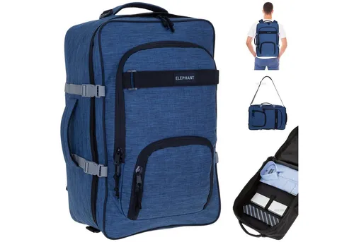 ELEPHANT Fly Travel Rucksack - Kabinengepäck Handgepäckrucksack mit viel Stauraum, wasserabweisend und ideal für Reisen oder Sport, passend für Laptops bis 16,5 Zoll.