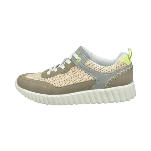 bugatti Woman Carini Sneaker beige 42 - Damen-Sneaker mit flacher Schnürung und mittlerer Knöchelhöhe, ideal für stylische Freizeitlooks.