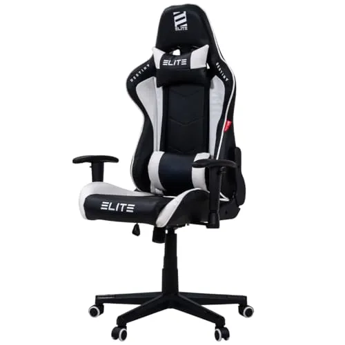 ELITE Gaming Stuhl MG200 Destiny - Ergonomischer Chefsessel mit RGB-Beleuchtung - Gaming-Stuhl mit ergonomischer Sitzform, stufenloser Wippmechanik und bis zu 170 kg Belastbarkeit. Ideal für stundenlange Gaming-Sessions!