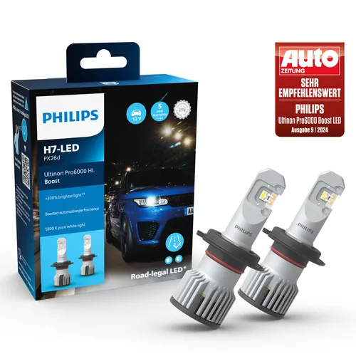 Philips Auto-Lampe Ultinon Pro6000 Boost H7