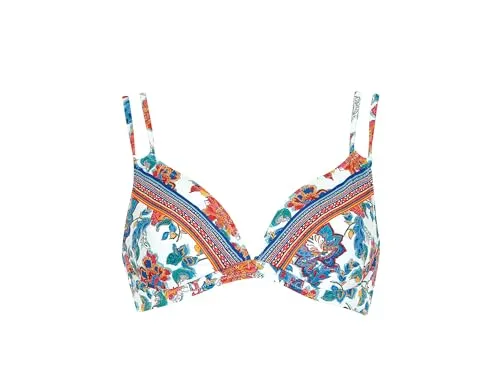 Olympia Mix&Match Bikini Top Blumenmuster Multicolor Einzelteil mit Bügel verstellbare Doppelträger