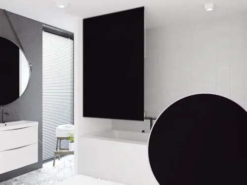 probath Basic DUSCHROLLO PEVA 120x240 cm Uni SCHWARZ! Shower Rollo Curtain!