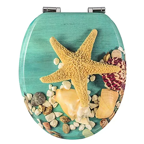 WOLTU Premium WC-Sitz mit Absenkautomatik - Hochwertiger WC-Sitz aus MDF mit Softclose-Technik, antibakteriell und wasserabweisend. Passt auf die meisten Standard-Toiletten und bietet hohen Sitzkomfort.