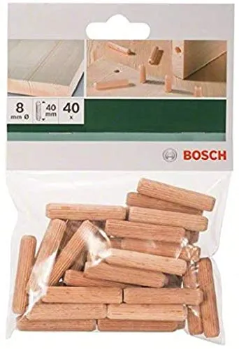 Bosch 40 x Holzdübel 8 x 40 mm