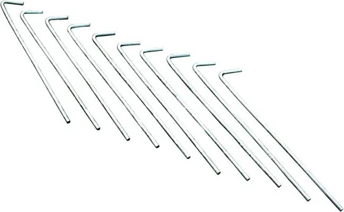 Regatta Steel Pegs Stahlheringe, 8 Zoll, 10 Stück
