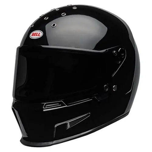 Bell Eliminator Solid Integralhelm - Schwarz XL - Motorradhelm mit geringem Gewicht und perfekter Passform. Aus Glasfaser mit Velocity Flow Ventilation für optimale Belüftung und ProVision Antibeschlagvisier, ideal für Brillenträger.