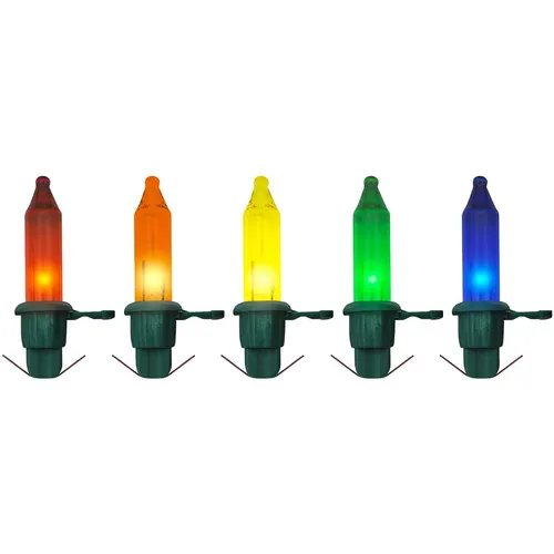 Weihnachts-Ersatzlampen grüne Steckfassung 2.5V 0.425W 5 Farben 5 Stück