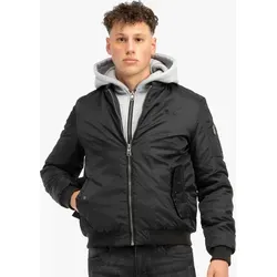 Lonsdale Clifton All Seasons Jacke - Schwarz - Größe L - Funktionsjacke mit herausnehmbarer Fleece-Kapuze, elastischen Rippbündchen und praktischen Pattentaschen für optimalen Komfort und Stil in jeder Jahreszeit.