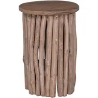 Hocker Natur 30 x 30 x 45 cm aus massivem Teakholz - Eleganter und stabiler Indoor-Sitzhocker aus hochwertigem Teakholz, ideal für Wohnzimmer und vielseitig einsetzbar.