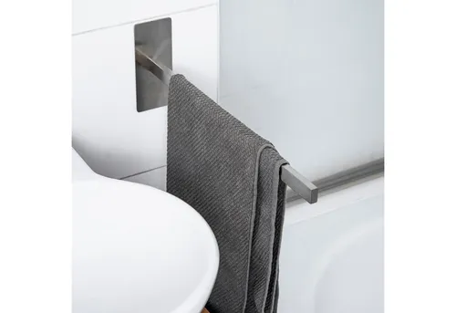 ELMOWO Edelstahl Handtuchhalter ohne Bohren - Handtuchhalter für das Bad, selbstklebend mit 3M Kleber, wasser- und rostbeständig für eine einfache Montage ohne Bohren.