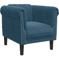 vidaXL Sessel Blau Samt