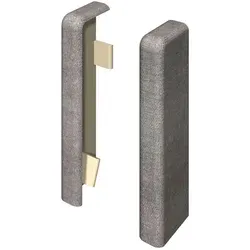 Egger Holzwerkstoffe Sockelleistenendstück Endstück, Grau, Kunststoff, 2.2x5.9x2.2 cm, Teppiche & Böden, Bodenbeläge, Bodenzubehör, Sockelleisten