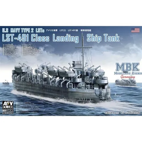 AFV Club AFV-SE73519 US Navy Type 2 LSTs - LST-491 Class Landing Ship