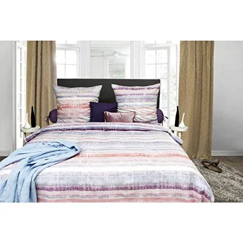 HNL Living Iza Mako-Satin-Bettwäsche Lila 135x200 + 80x80