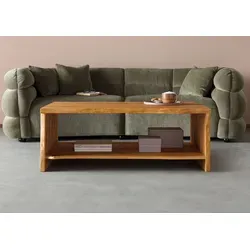 Massivmoebel24 Couchtisch PURE OAK - Wildeiche 120x70x45 cm - Couchtisch aus Wildeiche, natur geölt. Jedes Stück ein Unikat mit individueller Maserung, ideal für nachhaltiges Wohnen und zeitlose Eleganz.