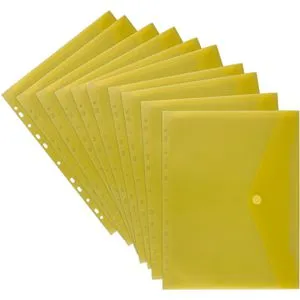 EXXO Dokumententasche by HFP, 35353, A4, gelb, für 50 Blatt, abheftbar, 10 Stück