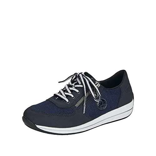 Rieker Damen Halbschuhe N1111 - Damen-Sneaker mit weicher Decksohle aus Synthetik und praktischem Reißverschluss für hohen Tragekomfort und einfache Handhabung.