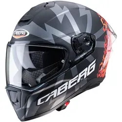 Caberg Drift Evo Storm Helm, schwarz-rot, Größe 2XL - Motorradhelm mit herausnehmbarer Innenausstattung, hochwertiger UV-Schutzlackierung und Bluetooth-Vorbereitung für optimale Kommunikation auf der Straße.