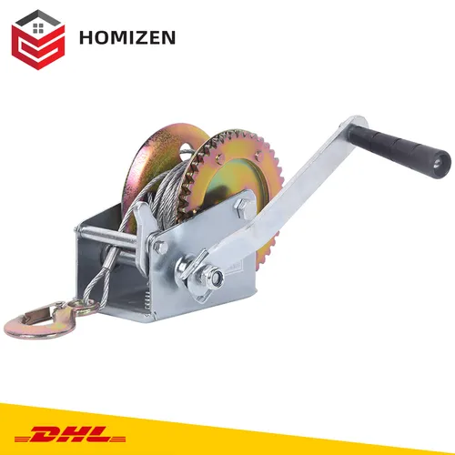 KG Handseilwinde Seilwinde Bootswinde Winde Anhänger 10m Drahtseil 1000 LBS 456