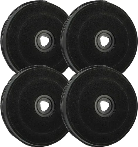 vhbw 4x Aktivkohlefilter kompatibel mit De Dietrich HB4625E11 - ECO E233, HB3635E2 - ECO E233, HB4625E1 - ECO E233 Dunstabzugshaube - 23 cm