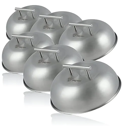 BBQ-Toro Edelstahl Wärmeglocke (6 Stück) | Ø 23 cm von BBQ-Toro