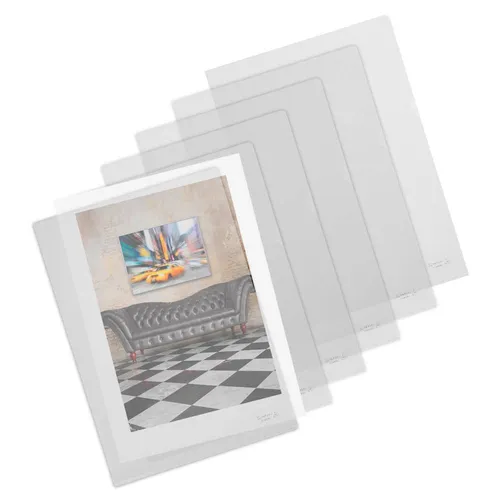 HETZEL Sichthüllen 214170 - 50 Stück DIN A4 transparent genarbt, dokumentenecht und schützend für Ihre Unterlagen