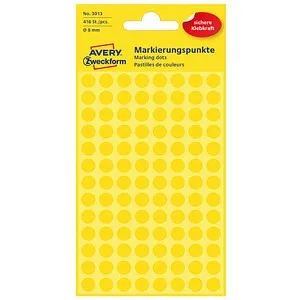 AVERY Zweckform Klebepunkte 3013 gelb Ø 8,0 mm, 416 St.