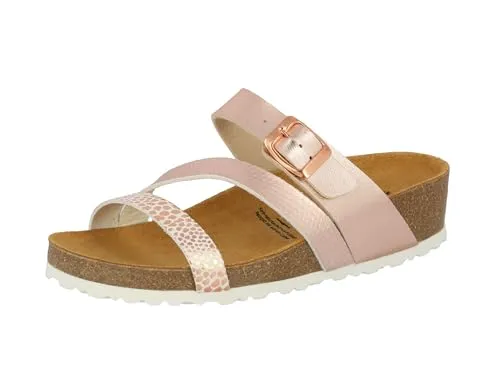 Lico Pantolette Natural Glitter - Rosa 38 EU - Pantoletten in trendigem Rosa mit Glitzer, ideal für lässige Sommertage und bequem dank Lederinnensohle.