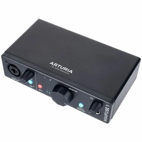 Arturia MiniFuse 1 Black B-Stock - USB Audiointerface - Audio-Interface mit 24-Bit/192 kHz, ideal für Musiker und Podcaster; inklusive Softwarepaket und 3-monatigem Abonnement von Auto-Tune Unlimited.