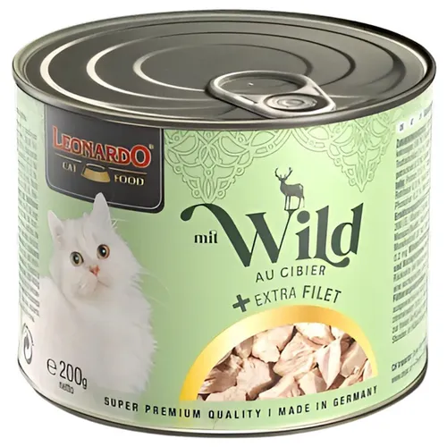 Leonardo Wild + extra Filet 200 g, Katzen Nassfutter, NEU