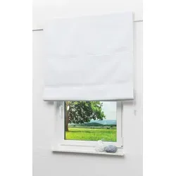 Lysel Outlet Raffrollo Weiß, Abdunkelnd mit Kettenzug - Hochwertiges Raffrollo in Weiß (BxH) 120cmx170cm, ideal für effektive Lichtregulierung und einfache Montage. Abnehmbarer Stoff, waschbar und bügelbar.