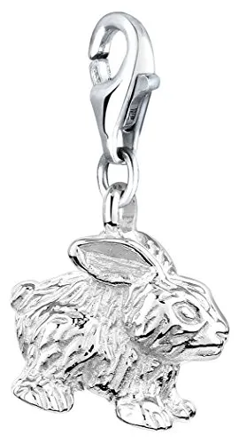 Nenalina Häschen Karabiner Charm Anhänger - Clasp Charms für Damen aus 925 Sterling Silber, ideal für Bettelarmbänder und Ketten – perfektes Geschenk für besondere Anlässe.