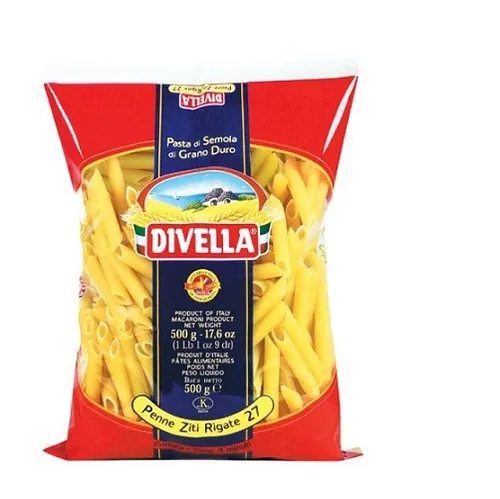 Pasta Divella 100% Italienisch N° 27 Penne Ziti Rigate 500g