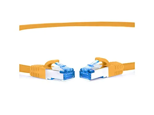 TPFNet CAT.6A hochwertiges Premium Netzwerkkabel mit RJ45 Anschluss | LAN Kabel | 20m | orange |mehrfache Abschirmung durch S/FTP | kompatibel mit Router, Modem, Switch