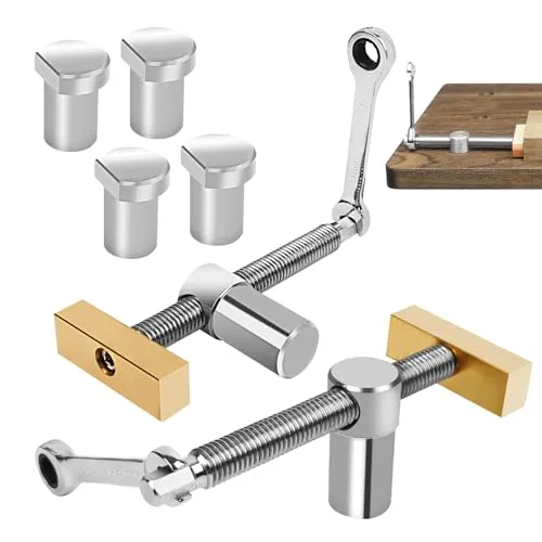 Holzbearbeitung Bankhaken 20mm - Edelstahl Tisch Klemme - Schraubstöcke & Spannvorrichtungen, robuste Edelstahlklemme mit präziser CNC-Fertigung, ideal für Holzbearbeitung und einfach zu transportieren.