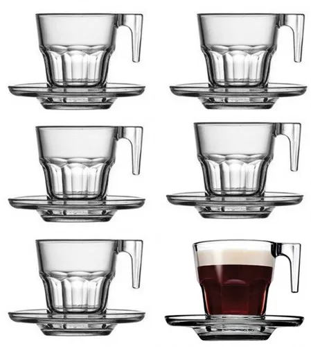 12tlg. Set Espressotassen mit Unterteller Casablanca