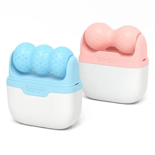 P-Beauty Eisroller für Gesicht & Körper - 2-in-1 Ice Roller als kühlender Gesichtsroller für Hautpflege, Massage & Erfrischung - zur Reduzierung von Schwellungen und Linderung von Migräne (Blau)