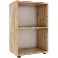 VCM Aktenregal Ulas 2-Fach, 918438 - Büroregal aus Holz in honig-eiche, zwei offene Fächer für ca. 12 Ordner, stabil mit bis zu 10 kg Fachbodentraglast, ideal für effiziente Büroorganisation.